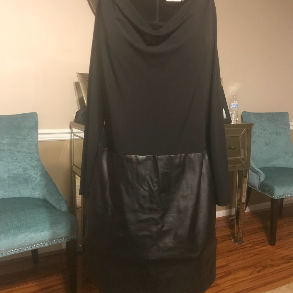 Calvin Klein Leather Look Minidress